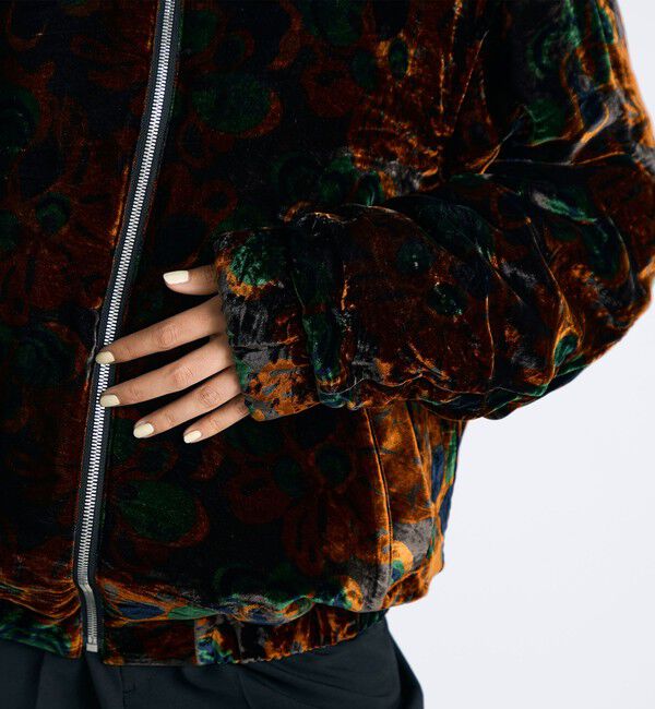 Edition「ベルベットプリント ジップブルゾン」|ブルゾン・スタジャン|