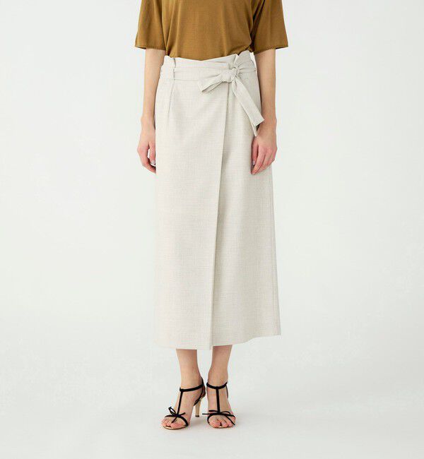 Ballsey「【WEB先行予約】ミックススラブストレッチ マキシラップスカート」|タイト|