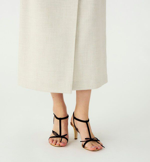 Ballsey「【WEB先行予約】ミックススラブストレッチ マキシラップスカート」|タイト|