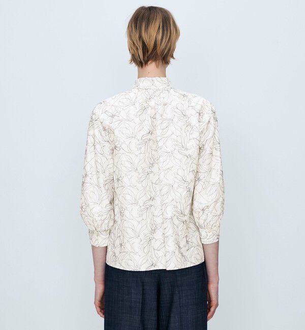 TOMORROWLAND collection「【WEB先行予約】クロスステッチフラワーエンブロイダリー ボウタイブラウス」|シャツ・ブラウス|