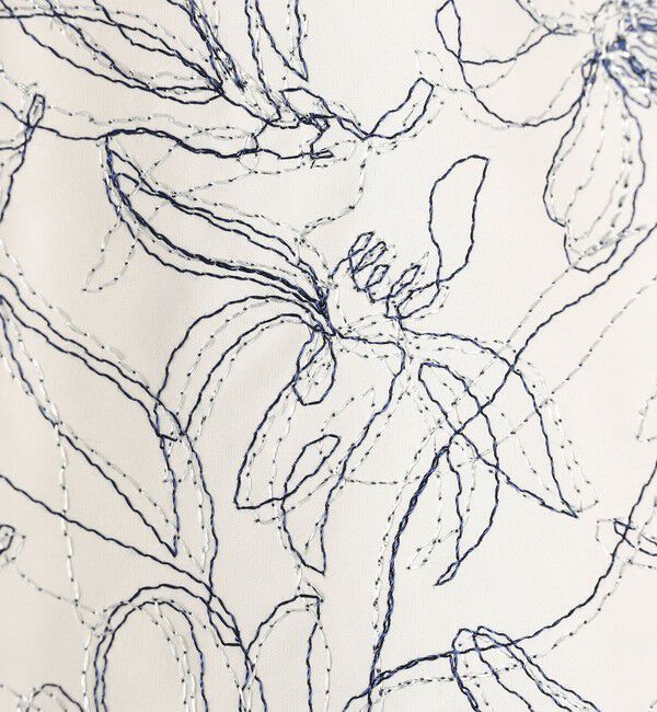 TOMORROWLAND collection「【WEB先行予約】クロスステッチフラワーエンブロイダリー ボウタイブラウス」|シャツ・ブラウス|