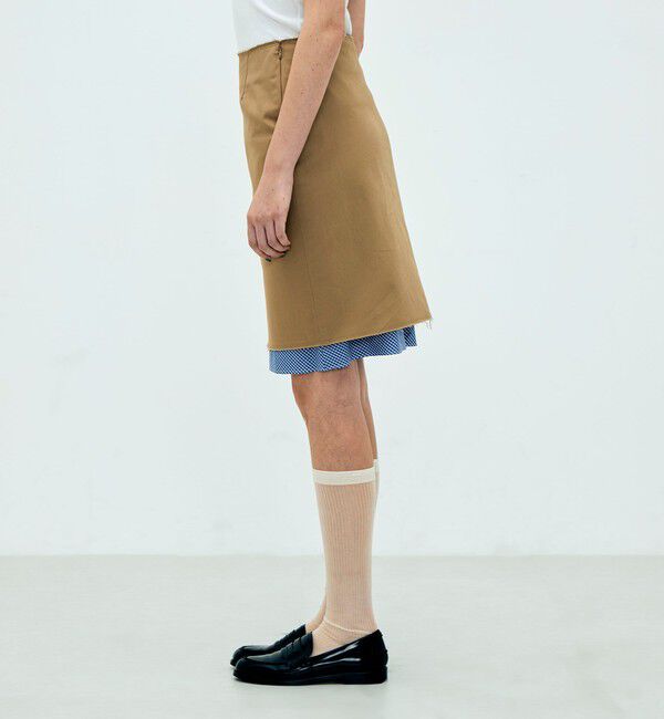 Edition「edition pourell コットンレイヤード スカート」|タイト|