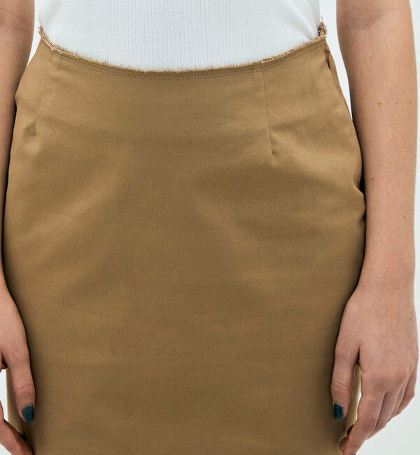 Edition「edition pourell コットンレイヤード スカート」|タイト|