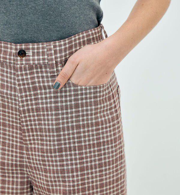 Edition「edition pourell ウールマルチチェック フレアパンツ」|その他|