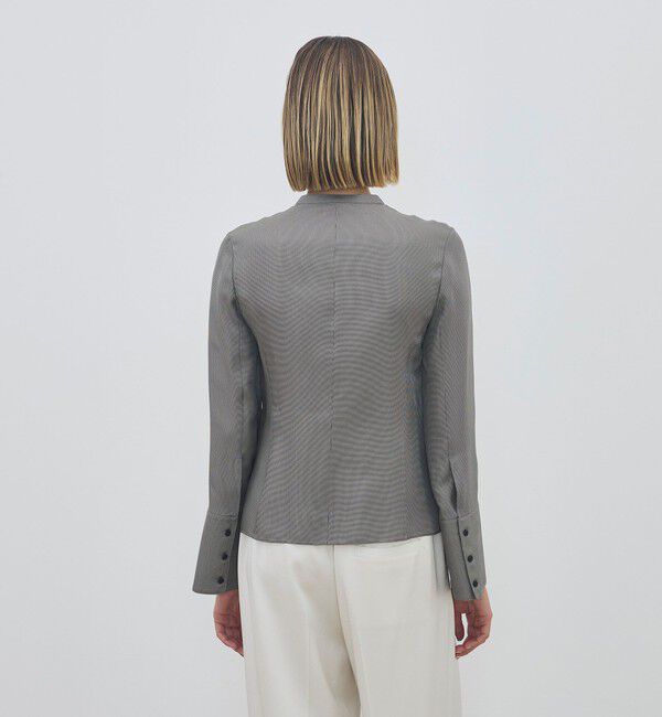 DES PRES「レーヨンマイクロハウンドトゥース ピンタックブラウス」|シャツ・ブラウス|