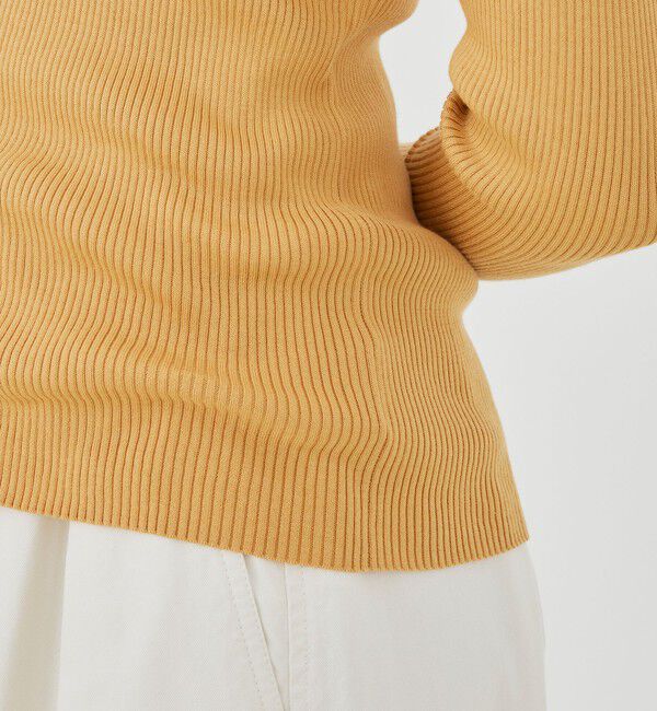 GALERIE VIE「ギザコットンリブ クルーネックプルオーバー」|ニット・セーター|