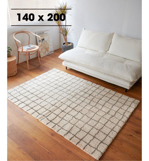 journal standard Furniture「GRID RUG 140x200 グリッド ラグ」|その他|ナチュラル