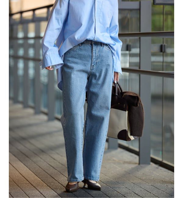 SLOBE IENA「《4サイズ展開/追加8》LE DENIM ストレートデニムパンツ」|デニム|