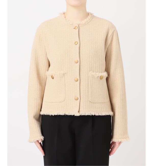 VERMEIL par iena「TWEED KNITジャケット カーディガン」|カーディガン|
