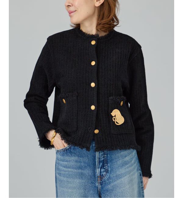 VERMEIL par iena「TWEED KNITジャケット カーディガン」|カーディガン|