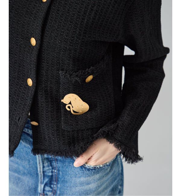 VERMEIL par iena「TWEED KNITジャケット カーディガン」|カーディガン|