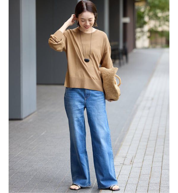 SLOBE IENA「《シリーズあり/予約》コットンキュプラプルオーバー」|ニット・セーター|