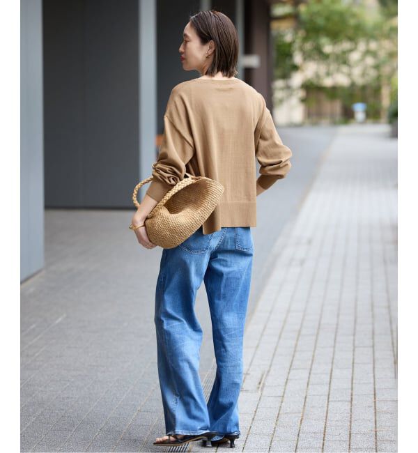 SLOBE IENA「《シリーズあり/予約》コットンキュプラプルオーバー」|ニット・セーター|