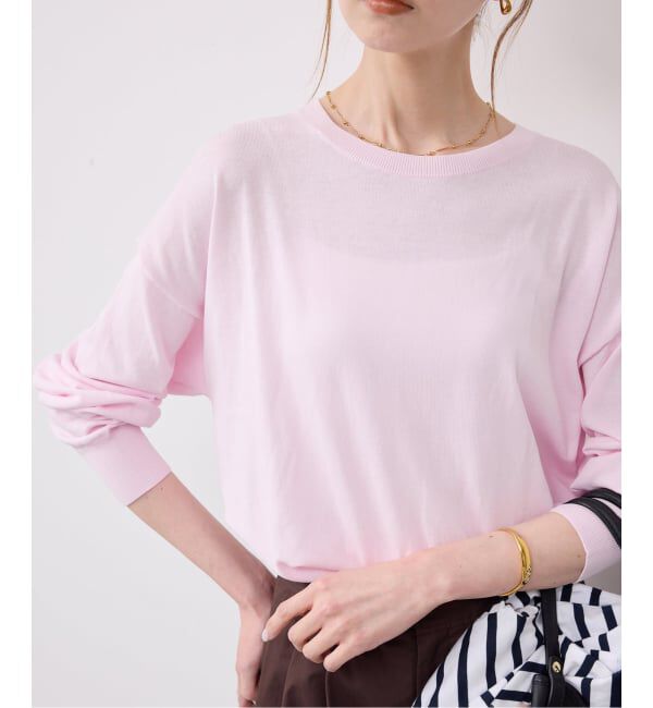 SLOBE IENA「《シリーズあり/予約》コットンキュプラプルオーバー」|ニット・セーター|