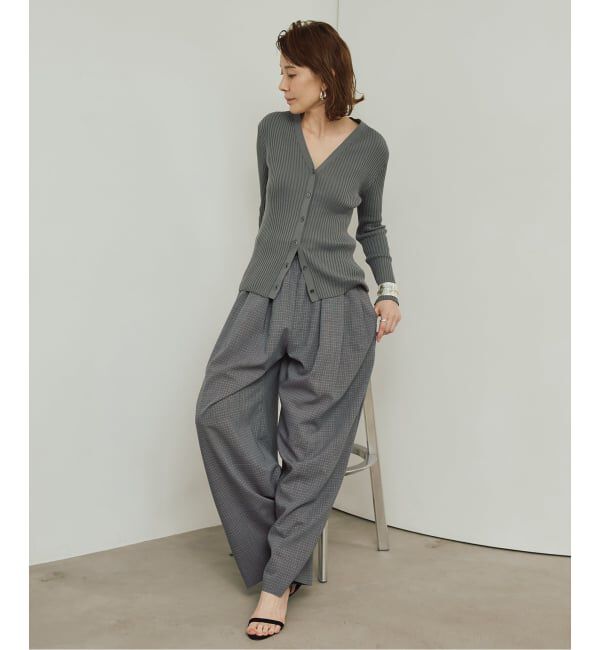 VERMEIL par iena「《追加予約》イタリア糸 RIB Vネックカーディガン」|カーディガン|