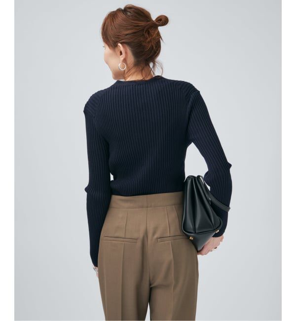 VERMEIL par iena「《追加予約》イタリア糸 RIB Vネックカーディガン」|カーディガン|