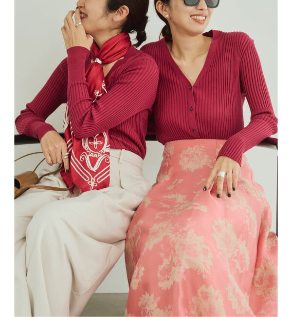 VERMEIL par iena「《追加予約》イタリア糸 RIB Vネックカーディガン」|カーディガン|