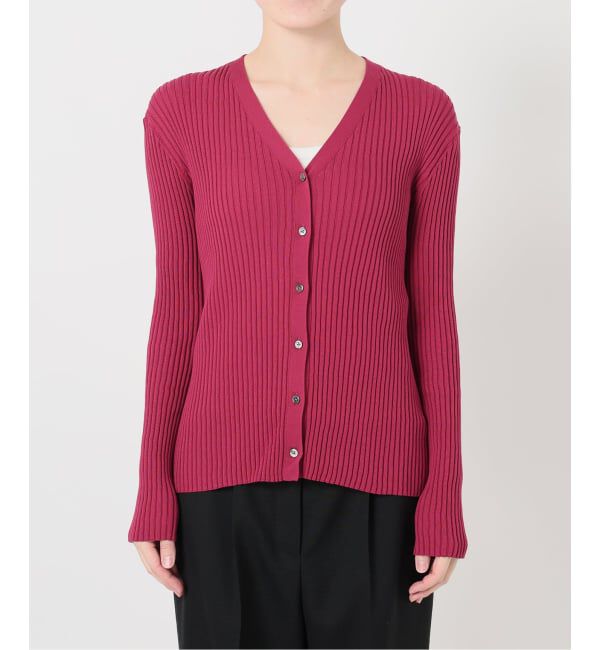 VERMEIL par iena「《追加予約》イタリア糸 RIB Vネックカーディガン」|カーディガン|