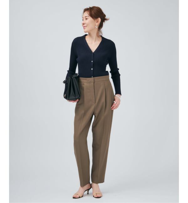 VERMEIL par iena「《追加予約》イタリア糸 RIB Vネックカーディガン」|カーディガン|