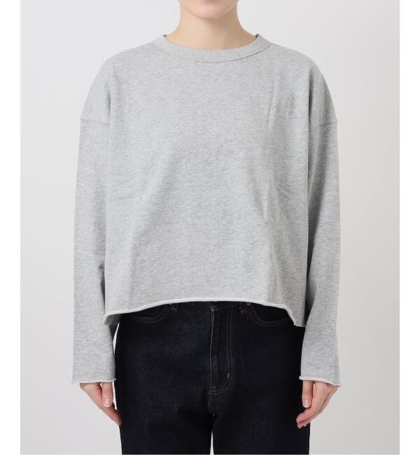 SLOBE IENA「《予約》ミニ裏毛カットオフショートプルオーバー」|Tシャツ・カットソー|