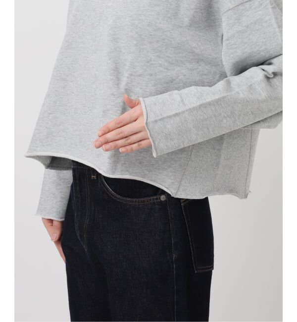 SLOBE IENA「《予約》ミニ裏毛カットオフショートプルオーバー」|Tシャツ・カットソー|