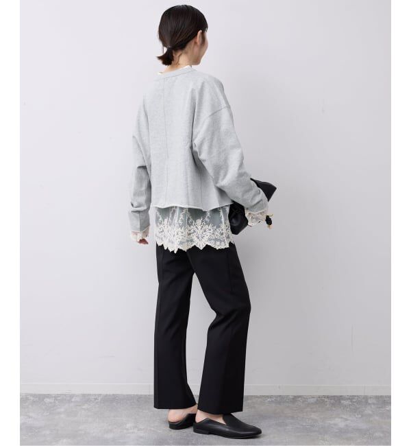 SLOBE IENA「《予約》ミニ裏毛カットオフショートプルオーバー」|Tシャツ・カットソー|