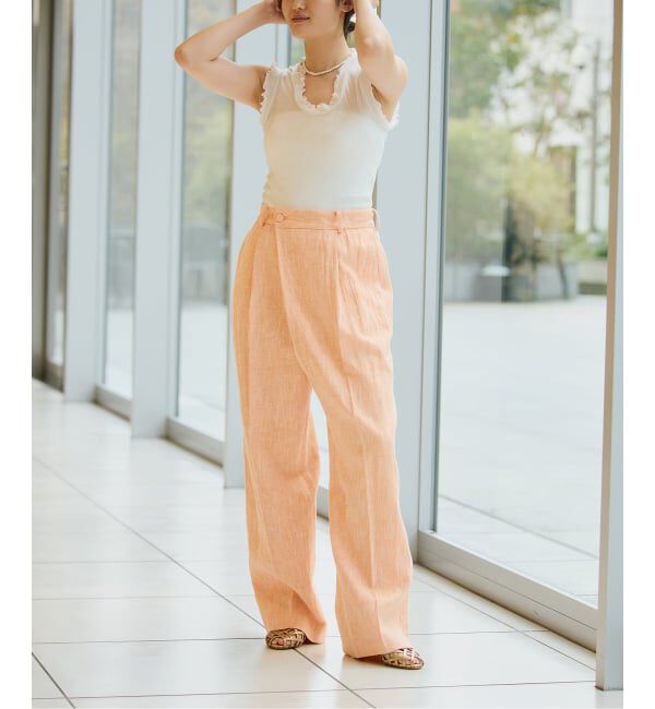 IENA LA BOUCLE「《予約》seamless basic./シームレスベーシック Flounce タンクトップ」|タンクトップ|