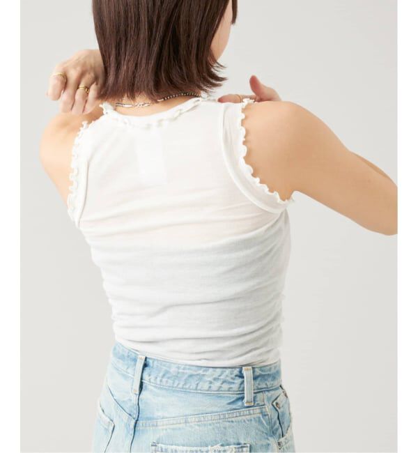 IENA LA BOUCLE「《予約》seamless basic./シームレスベーシック Flounce タンクトップ」|タンクトップ|