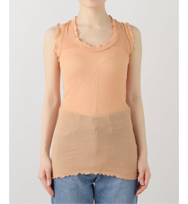 IENA LA BOUCLE「《予約》seamless basic./シームレスベーシック Flounce タンクトップ」|タンクトップ|