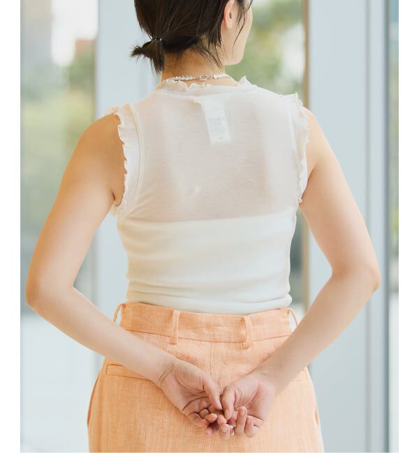 IENA LA BOUCLE「《予約》seamless basic./シームレスベーシック Flounce タンクトップ」|タンクトップ|