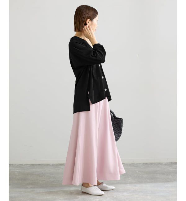 IENA「《予約》アセテートシルクVネックカーディガン」|カーディガン|