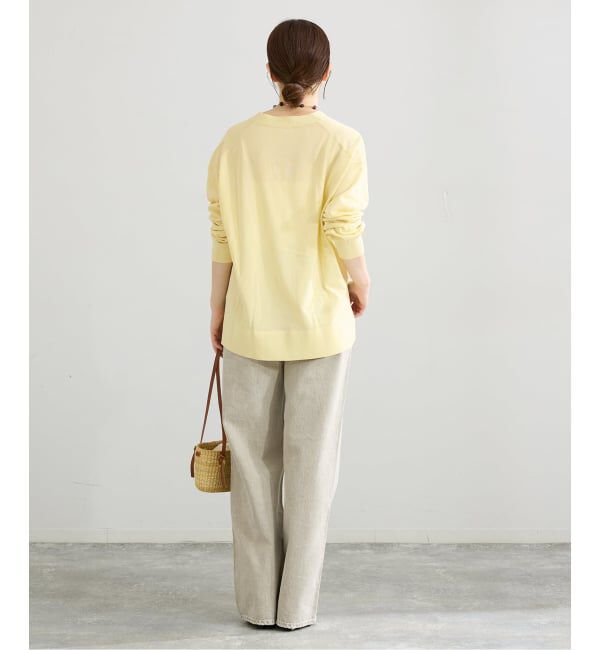 IENA「《予約》アセテートシルクVネックカーディガン」|カーディガン|