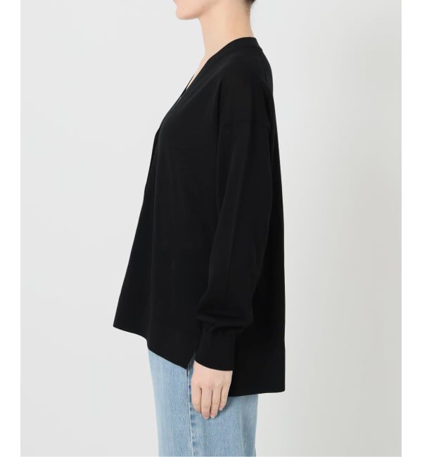 IENA「《予約》アセテートシルクVネックカーディガン」|カーディガン|