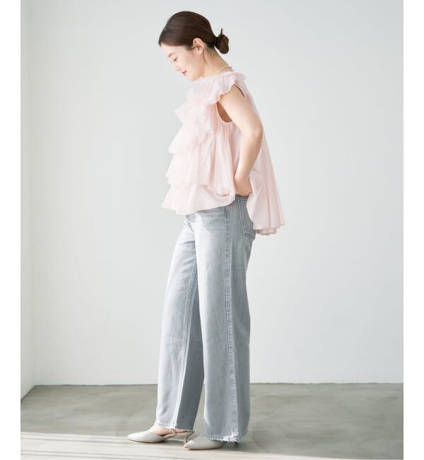 IENA「《予約》AAYUSHI/アユーシ レイヤードラッフルブラウス SFN0715」|シャツ・ブラウス|