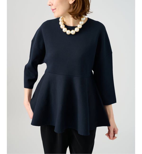 VERMEIL par iena「《予約》ペプラムダンボールプルオーバー」|ニット・セーター|