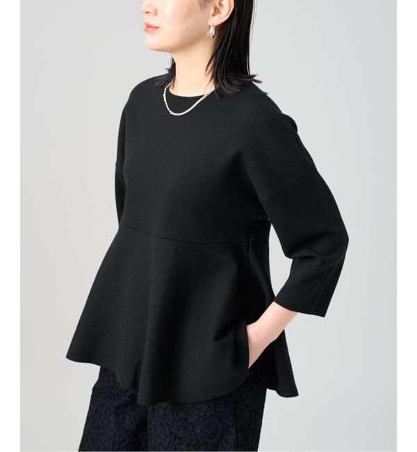 VERMEIL par iena「《予約》ペプラムダンボールプルオーバー」|ニット・セーター|