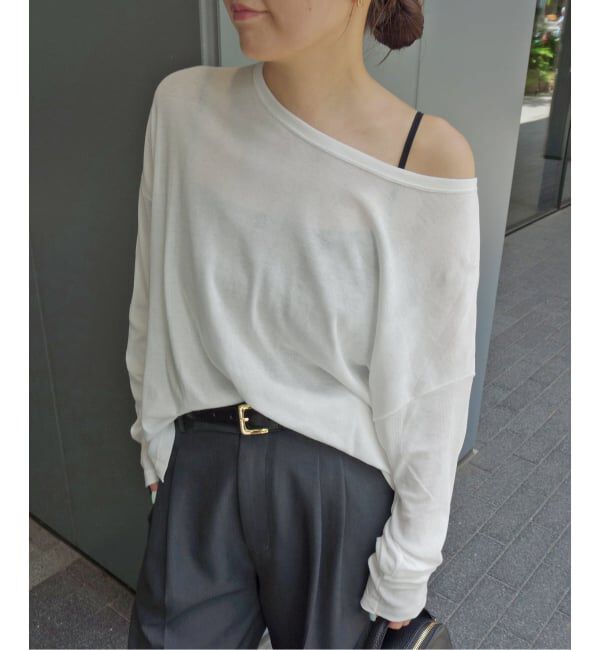 SLOBE IENA「《追加2予約》miller/ミラー SLOBE別注 シアードルマンロンTEE」|Tシャツ・カットソー|ホワイト