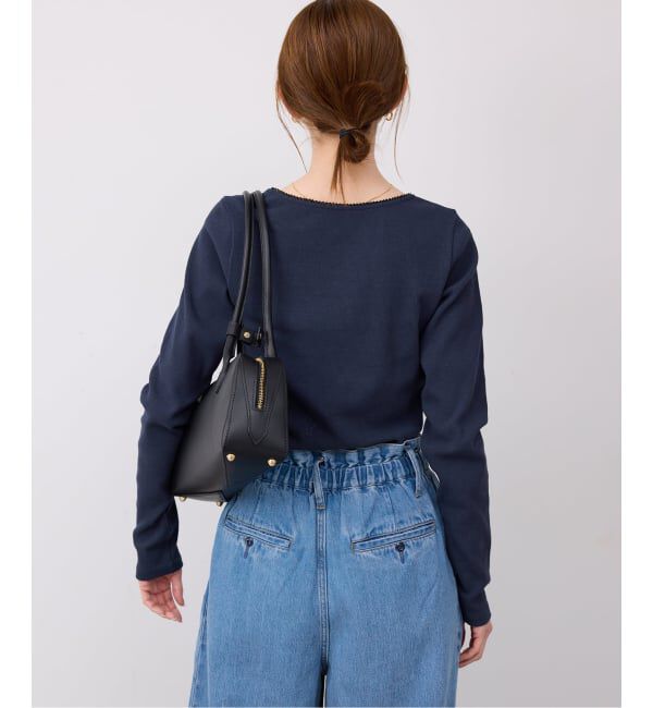 SLOBE IENA「《予約》スクエアネックテレコプルオーバー」|Tシャツ・カットソー|