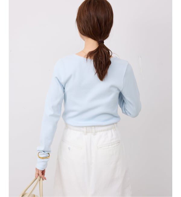 SLOBE IENA「《予約》スクエアネックテレコプルオーバー」|Tシャツ・カットソー|