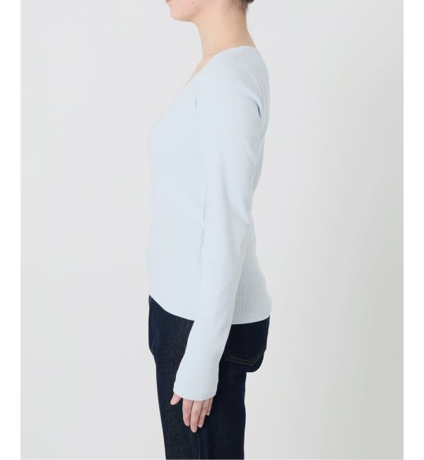 SLOBE IENA「《予約》スクエアネックテレコプルオーバー」|Tシャツ・カットソー|