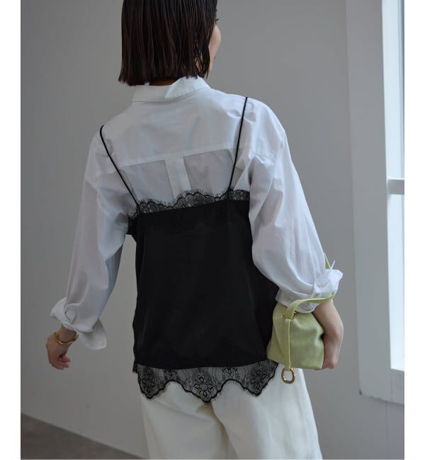 SLOBE IENA「《追加2予約》サテンレースキャミソール」|キャミソール|