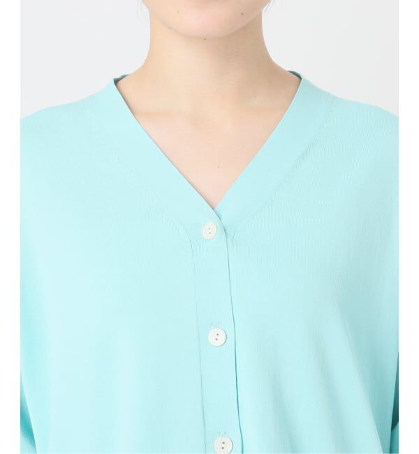 SLOBE IENA「《接触冷感/UV機能/WEB限定/追加予約》FROSTYCOTTON Vネックカーディガン」|カーディガン|