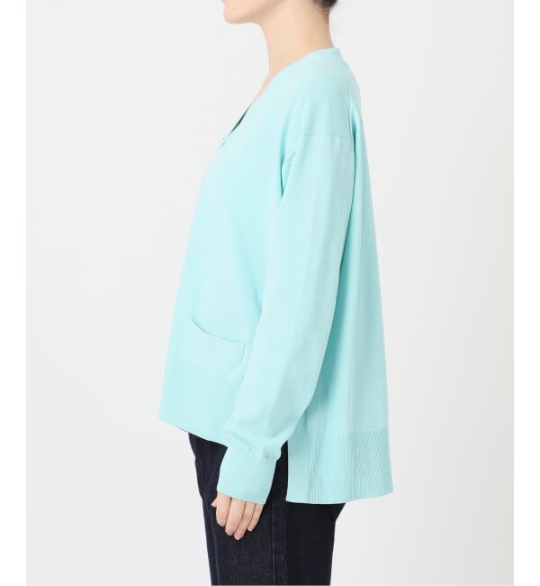 SLOBE IENA「《接触冷感/UV機能/WEB限定/追加予約》FROSTYCOTTON Vネックカーディガン」|カーディガン|