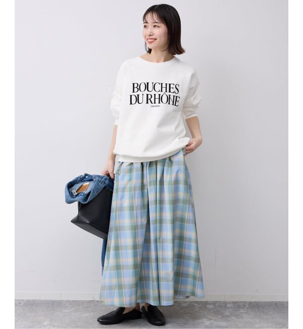 SLOBE IENA「《WEB限定/追加予約》フロッキープリントオーバースウェット」|スウェット・ジャージ|