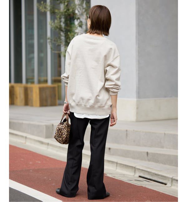 SLOBE IENA「《WEB限定/追加予約》フロッキープリントオーバースウェット」|スウェット・ジャージ|