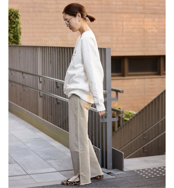 SLOBE IENA「《WEB限定/追加予約》フロッキープリントオーバースウェット」|スウェット・ジャージ|