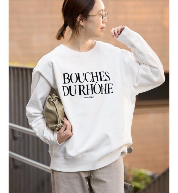 SLOBE IENA「《WEB限定/追加予約》フロッキープリントオーバースウェット」|スウェット・ジャージ|