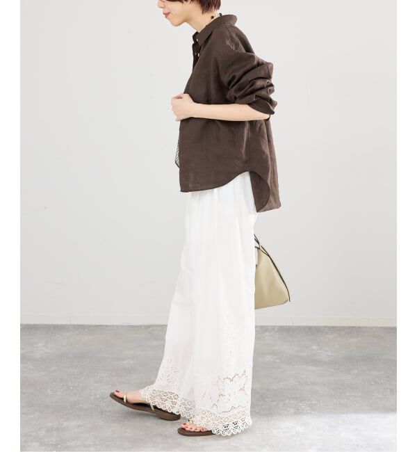 IENA「《予約》リネンワイドショートシャツ」|シャツ・ブラウス|