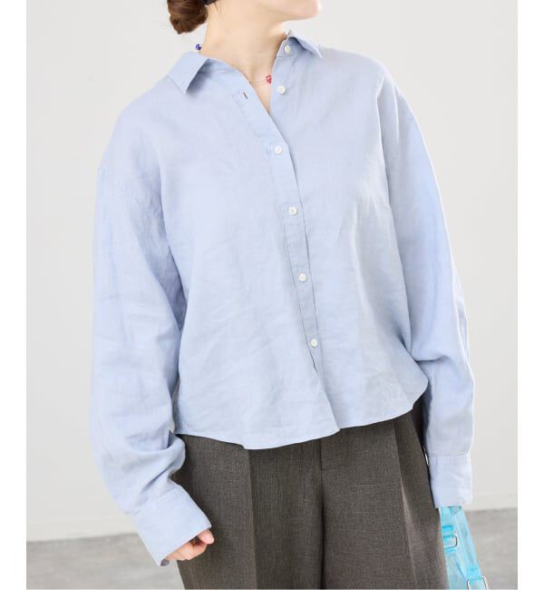 IENA「《予約》リネンワイドショートシャツ」|シャツ・ブラウス|