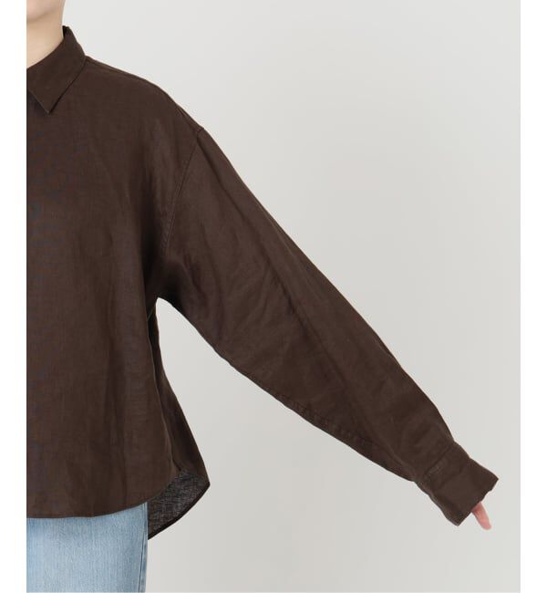 IENA「《予約》リネンワイドショートシャツ」|シャツ・ブラウス|